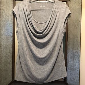 Draped neck top